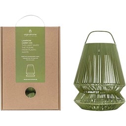 Originalhome Lampion tragbare Laterne aus recyceltem Material, grün