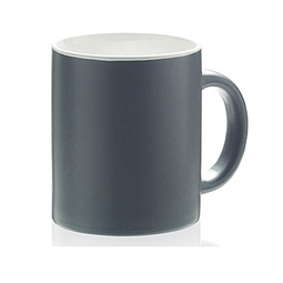 Oxford Kaffeebecher mattgrau/weiß