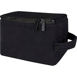 Pack 500 g/m² Aware™ Kulturbeutel aus Recyclingmaterial, schwarz