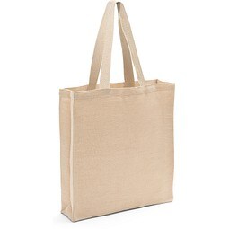 PADOVA. Juco Tragetasche (275 g/m²) mit Innentasche aus 100% Baumwolle (120 g/m²), Natur