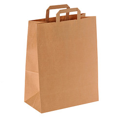 Papier-Tragetasche, 32 x 40 x 12 cm, groß,  natur