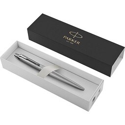 Parker Kugelschreiber Jotter XL Monochrom Premium, blaue Mine, edelstahl grau