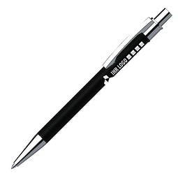 PENKO® Voll-Metall-Kugelschreiber LIPSI Soft, Schwarz