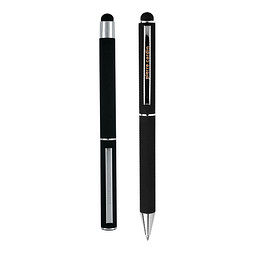 Pierre Cardin® CLAUDIE Set aus Rollerball Touchpen und Kugelschreiber Stylus, schwarz
