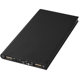 Plate Aluminium-Powerbank, 8.000 mAh, schwarz