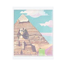 POLYCLEAN rPET Brillenputztuch 30x20 cm im Pergaminbeutel, weiss / individuell