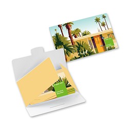 POLYCLEAN rPET Displaytuch 15x15 cm im Papieretui , weiss / individuell