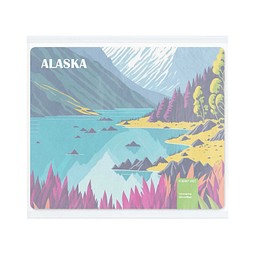 POLYCLEAN rPET Displaytuch 18x15 cm im Pergaminbeutel , weiss / individuell