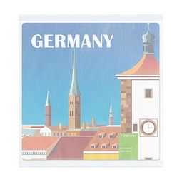 POLYCLEAN rPET Displaytuch 20x20 cm im Pergaminbeutel , weiss / individuell