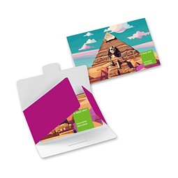 POLYCLEAN rPET Displaytuch 30x20 cm im Papieretui , weiss / individuell