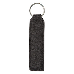 Filz Schlüsselanhänger Rechteck mit Schlüsselring, anthrazit