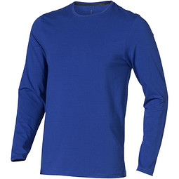 ELEVATE Herren Öko Langarmshirt Ponoka, blau, XXXL