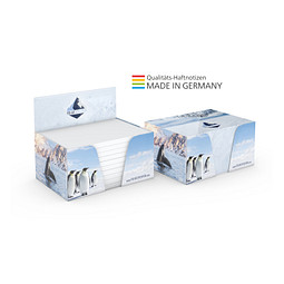Geiger-Notes Haftnotiz Pop-Up-Box White 100 x 72, 500 Blatt, inkl. Druck auf Box