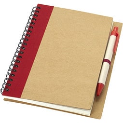 Priestly Spiral Notizbuch mit Stift, natur,rot