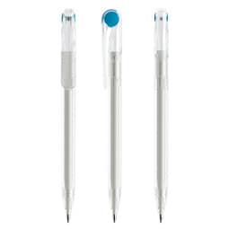 prodir® Drehkugelschreiber DS1 TFF Twist, blaue Mine, klar/cyanblau