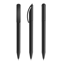 prodir® Drehkugelschreiber DS3 Soft Touch TRR Twist, blaue Mine, schwarz