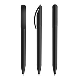 prodir® Drehkugelschreiber DS3 TMM Twist, blaue Mine, schwarz