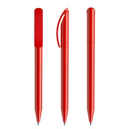 prodir® Drehkugelschreiber DS3 TPP Twist, blaue Mine, rot