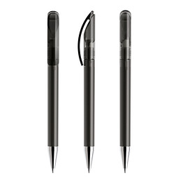 prodir® Drehkugelschreiber DS3 TTC Twist, blaue Mine, anthrazit