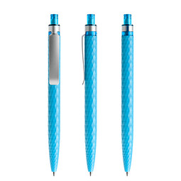 prodir® Druckkugelschreiber QS01 PMS Push, blaue Mine, cyanblau
