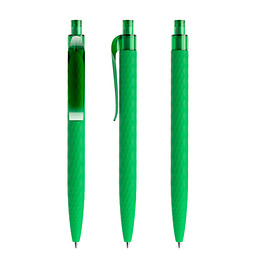 prodir® Druckkugelschreiber QS01 Soft Touch PRT Push, blaue Mine, hellgrün