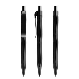 prodir® Druckkugelschreiber QS20 PMP Push, blaue Mine, schwarz