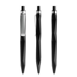 prodir® Druckkugelschreiber QS20 PMS Push, blaue Mine, schwarz