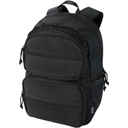 Puffer 15,6 GRS recycelter Laptoprucksack 18L, schwarz