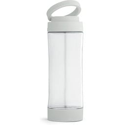 QUINTANA. Sportflasche aus Glas mit PP-Verschluss 390 ml, Hellgrau