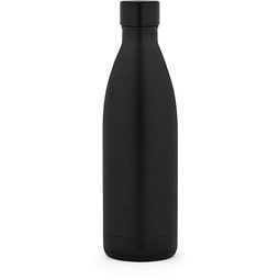 RE-BUFFON XL. Doppelwandige Trinfklasche aus Edelstahl (90% recycelt) 1L, Schwarz