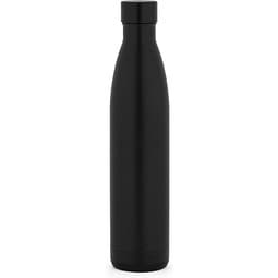 RE-BUFFON XL II. Doppelwandige Trinfklasche aus Edelstahl (90% recycelt) 1L, Schwarz