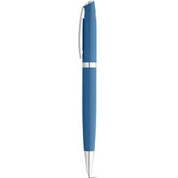 RE-LANDO-SET. Tintenroller und Kugelschreiber mit Gehäuse aus Recyceltes Aluminium (100% rAL), Blau