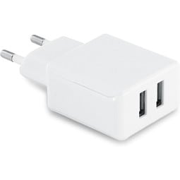 REDI. USB-Adapter aus ABS mit 2 Ausgängen, Weiß