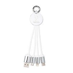 reeves® 3-in-1 Ladekabel mit Beleuchtung PUHALANI, weiß / weiß