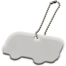 Reflektierender Anhänger in Busform, weiss