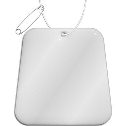 RFX™ H-09 Trapezförmiger reflektierender PVC-Anhänger, weiss
