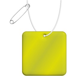RFX™ H-20 quadratischer reflektierender PVC-Anhänger, neongelb