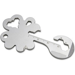 ROMINOX® Key Tool // Lucky Charm - 19 functions (Kleeblatt Glücksbringer), silber