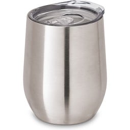 RONDE. Reisebecher aus Edelstahl 400 ml, Satinsilber