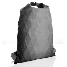 HALFAR Rucksack Diamond mit Wickelverschluss, grau/schwarz