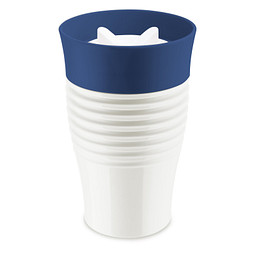 koziol Thermo-Trinkbecher Safe To Go, 400 ml, weiß/dunkelblau