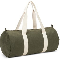 SAINT SPORT. Sporttasche aus recyceltem Baumwolle und recyceltem Polyester (380 g/m²), Dunkelgrün