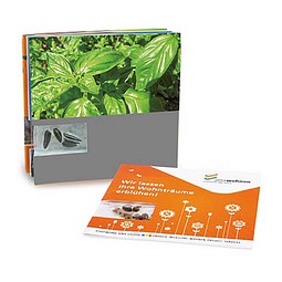 Samen-Karte, Basilikum, 2-seit. Druck