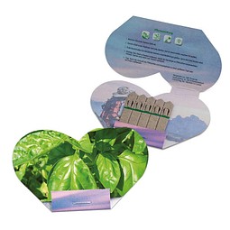 Samen-Stick, Herz, Basilikum, 2-seit. Druck