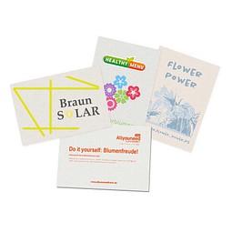 Samenpapier DIN A6, Blumenmischung, 2-seit. Druck