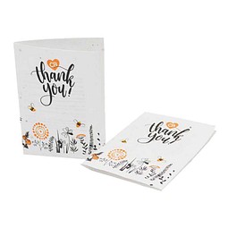 Samenpapier DIN A6, Klappkarte, Blumenmischung, 2-seit. Druck