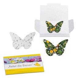 Samenpapier im Klappkärtchen, Schmetterling, 1-seit. Druck