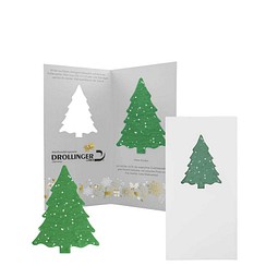 Samenpapier-Karte Fichte, Graspapier, 1-seit. Druck