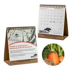 Samenpapier-Tischkalender, Karotte, 1-seit. Druck