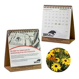 Samenpapier-Tischkalender, Rudbeckia, 1-seit. Druck